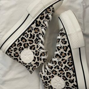 Platform Converse Leopard Print